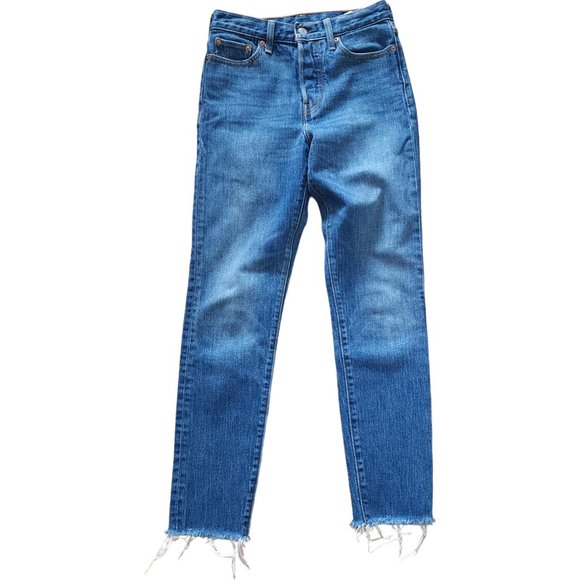 Levi's Denim - Levi's white oak cone denim jeans, raw hem